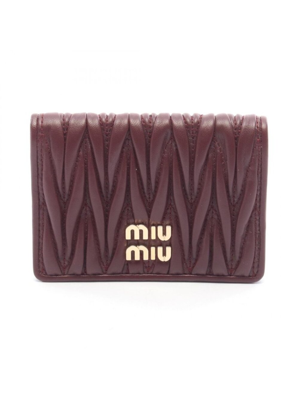 Miu Miu Card Case Matelasse Leather